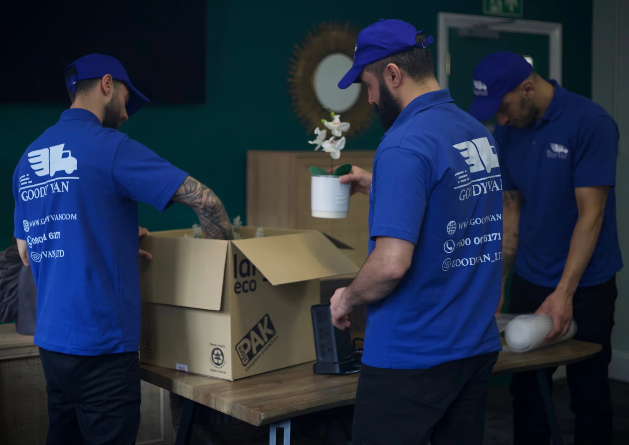 GoodyVan team preparing items for a move in London